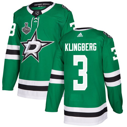 Adidas Men Dallas Stars #3 John Klingberg Green Home Authentic 2020 Stanley Cup Final Stitched NHL Jersey